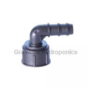 RACCORDO PORTAGOMMA GOMITO 90° CON GHIERA A FOLLE 16 X 3/4"