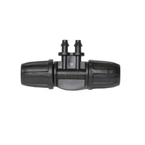 RACCORDO DI DERIVAZIONE PORTAGOMMA CON GHIERA 12X6MM A 2 USCITE