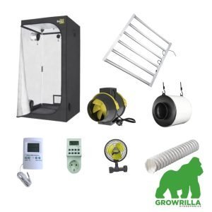 GROW BOX COMPLETA 120x120x200 KIT DI COLTIVAZIONE INDOOR LED GROW LED Titan 720 W Pro