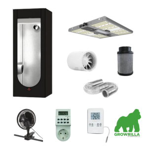 VOLLSTÄNDIGER GROW BOX 60x60x160 INDOOR ANBAUKIT LED GROW LIGHT QUANTUM BOARD EVO SAMSUNG 150W