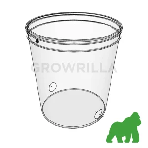 Alternative view of RDWC 2.0 Growrilla Behälter mit in Linie angeordneten Öffnungen