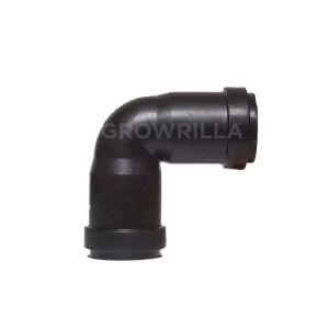 RACCORDO A GOMITO 90° IN PP AD INNESTO Ø 32MM CON DOPPIO BICCHIERE NERO