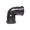 PUSH FIT ELBOW 90°  Ø 50MM WITH DOUBLE SOCKET (BLACK)