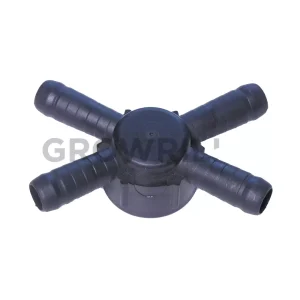 Alternative view of BARBED FITTING CONNECTOR 4 WAY OUT 16MMX 1" FEMALE