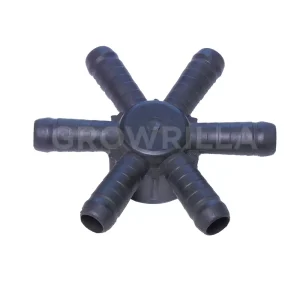 Alternative view of BARBED FITTING CONNECTOR 6 WAY OUT 16MMX 1" FEMALE