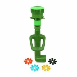 FLORAFLEX : COLLETTORE PREASSEMBLATO CON VALVOLA AD 8 USCITE A FLUSSO VARIABILE ( RACCORDO 32MM A GOMITO)