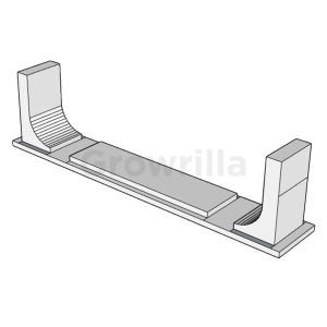 Alternative view of STAFFA DI SUPPORTO PER CANALINA IDROPONICA NFT 100X80 MM