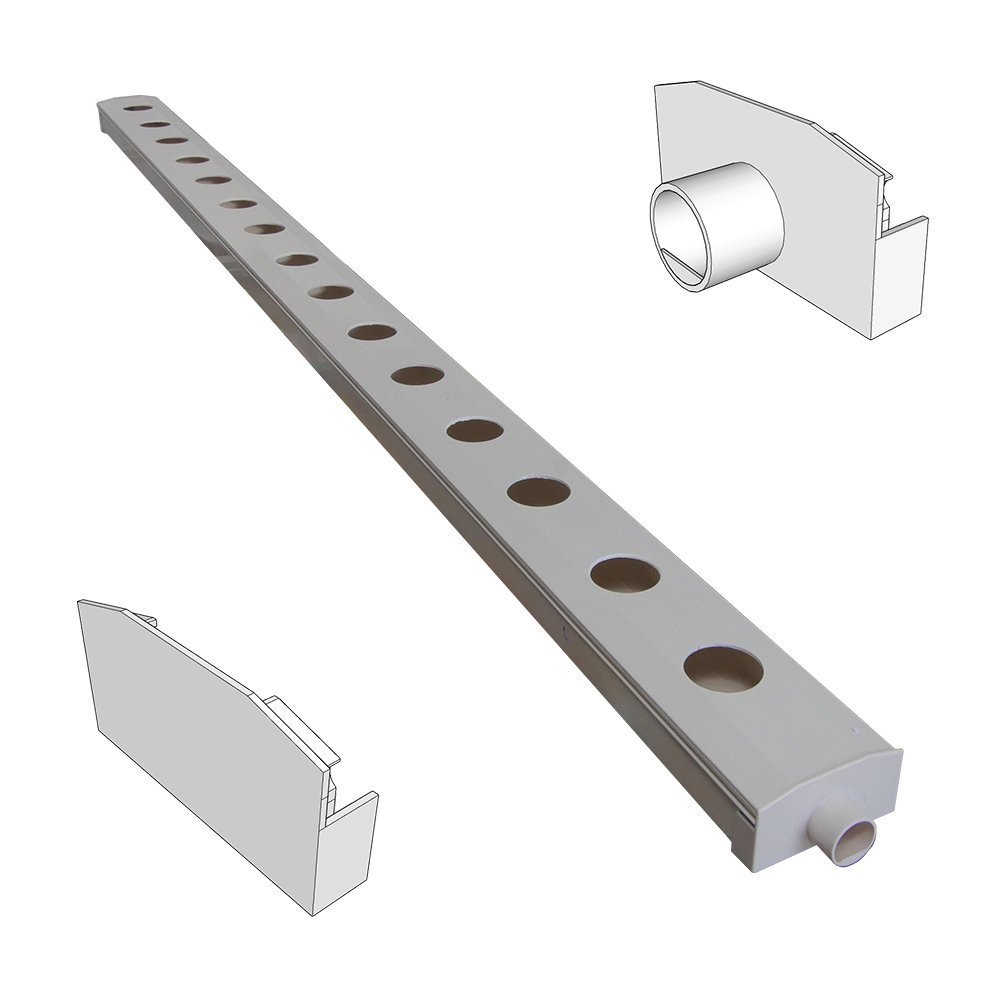 Hydroponisches Ortho NFT Modul 100×50