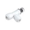 Regolatore di flusso a gomito con innesto rapido per tubo da 1/4"