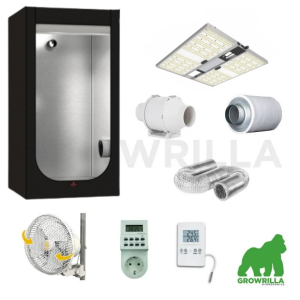 VOLLSTÄNDIGER GROW BOX 100X100X200 INDOOR ANBAUKIT LED GROW LIGHT QUANTUM BOARD EVO SAMSUNG 240W