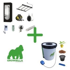 SET GROWRILLA DWC 19 SINGLE POT + GROWBOX 60x60x160 - 150W