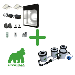 SET GROWRILLA RDWC3 PRO + GROWBOX 150x77x200 - 240W