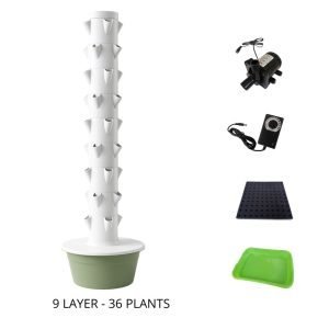 Una torre per coltivare 36 piante.