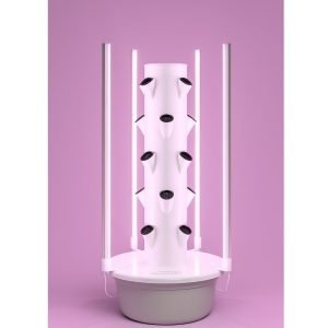Aeroponikturm mit 5 Modulen und LED-Beleuchtung