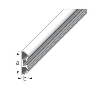 Alternative view of Guida a Muro in Alluminio 35,5 x 11 mm per supporto staffe